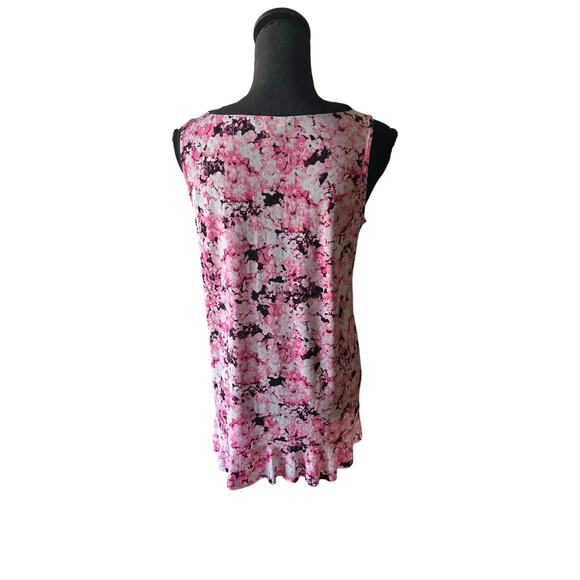 Ellen Tracy Floral Print Blouse Tunic – Keyhole Neckline, Women’s - Picture 3 of 6